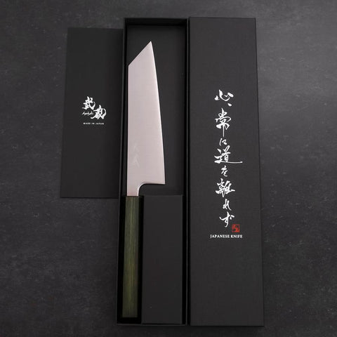 Bunka SLD Polished Green Urushi Handle 170mm-[Musashi]-[Japanese-Kitchen-Knives]
