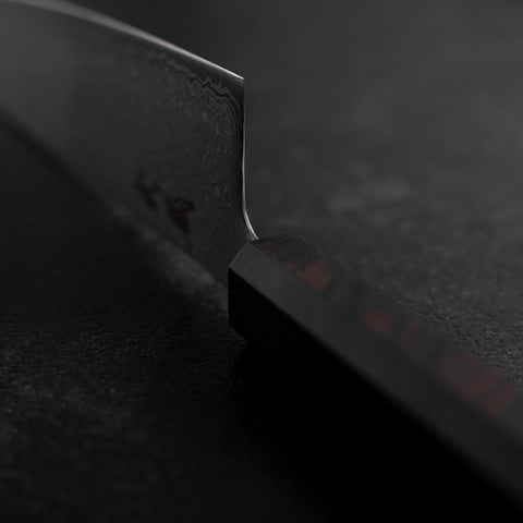 Bunka SLD Schwarzer Damast Ebenholz Griff 175mm-[Musashi]-[Japan-Küchenmesser]