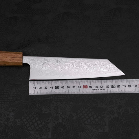 Bunka SLD Wave Nickel Damascus Yaki Urushi Handle 170mm-[Musashi]-[Japanese-Kitchen-Knives]