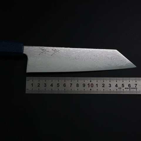 Bunka SLD Wellen Nickel Damast Blauer Urushi Griff 170mm-[Musashi]-[Japan-Küchenmesser]