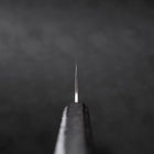 Bunka SLD Wellen Nickel Damast Schwarzer Ishime Griff 170mm-[Musashi]-[Japan-Küchenmesser]