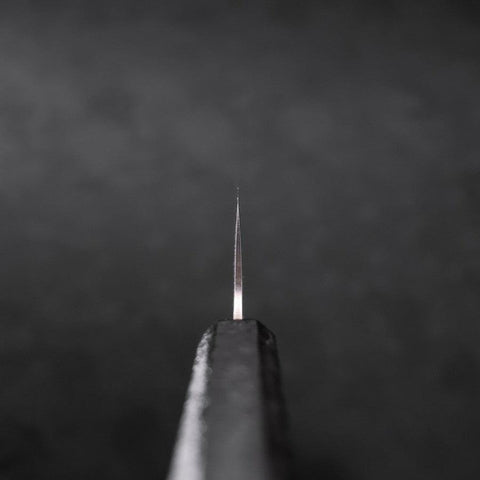 Bunka SLD Wellen Nickel Damast Schwarzer Ishime Griff 170mm-[Musashi]-[Japan-Küchenmesser]