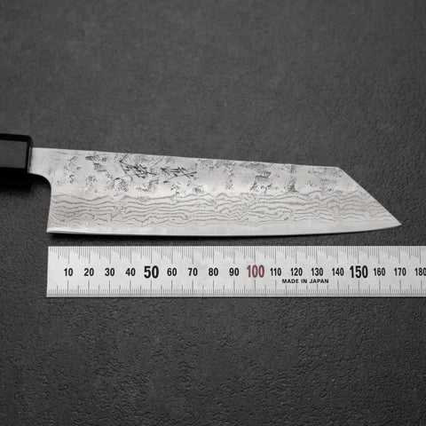 Bunka Schwedenstahl Nashiji Washi Damast Walnuss-und Rosenholz Griff 170mm-[Musashi]-[Japan-Küchenmesser]