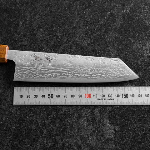 Bunka Schwedenstahl Nashiji Washi Damast Yaki Urushi Griff 170mm-[Musashi]-[Japan-Küchenmesser]