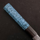 Bunka Silver Steel #3 Damast Büffelhorn-Türkis Griff 180mm-[Musashi]-[Japan-Küchenmesser]