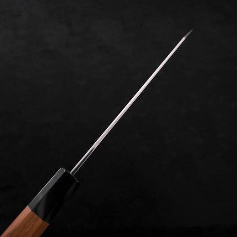 Bunka Silver Steel #3 Damast Büffelhorn und Teakholz Griff 180mm-[Musashi]-[Japan-Küchenmesser]