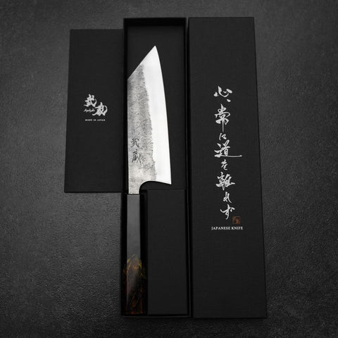 Bunka Silver Steel #3 Nashiji Feuer Urushi Griff 170mm-[Musashi]-[Japan-Küchenmesser]