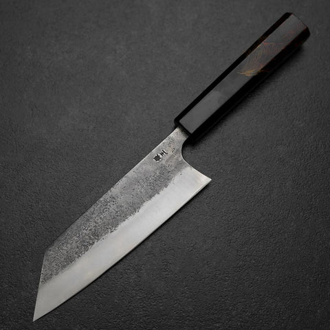 Bunka Silver Steel #3 Nashiji Fire Urushi Handle 170mm-[Musashi]-[Japanese-Kitchen-Knives]