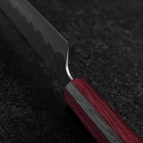 Bunka Silver Steel #3 Nashiji Lila Urushi Griff 170mm-[Musashi]-[Japan-Küchenmesser]