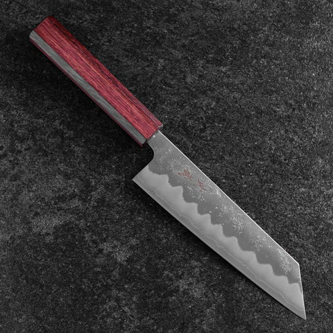 Bunka Silver Steel #3 Nashiji Lila Urushi Griff 170mm-[Musashi]-[Japan-Küchenmesser]