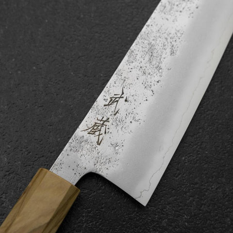 Bunka Silver Steel #3 Nashiji Olivenholz Griff 175mm-[Musashi]-[Japan-Küchenmesser]