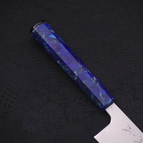 Bunka Silver Steel #3 Poliert Blauer Ozeanplastik Griff 170mm-[Musashi]-[Japan-Küchenmesser]