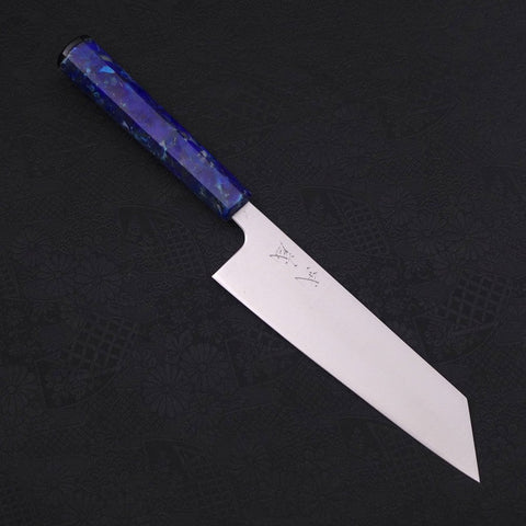 Bunka Silver Steel #3 Poliert Blauer Ozeanplastik Griff 170mm-[Musashi]-[Japan-Küchenmesser]