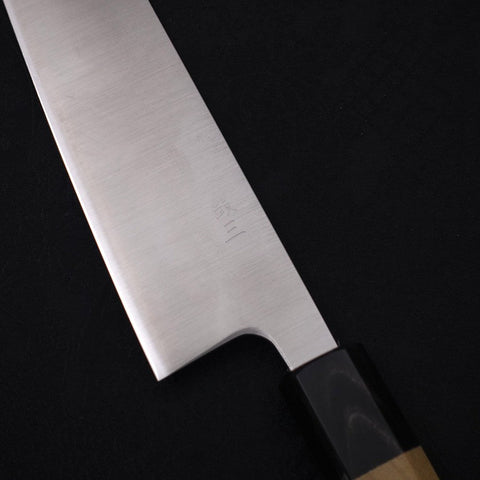 Bunka Silver Steel #3 Poliert Büffelhorn und Magnolienholz Griff 170mm-[Musashi]-[Japan-Küchenmesser]