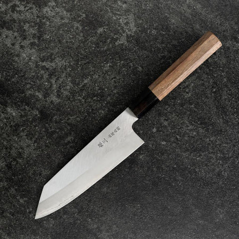Bunka Silver Steel #3 Poliert Büffelhorn und Walnussholz Griff 170mm-[Musashi]-[Japan-Küchenmesser]