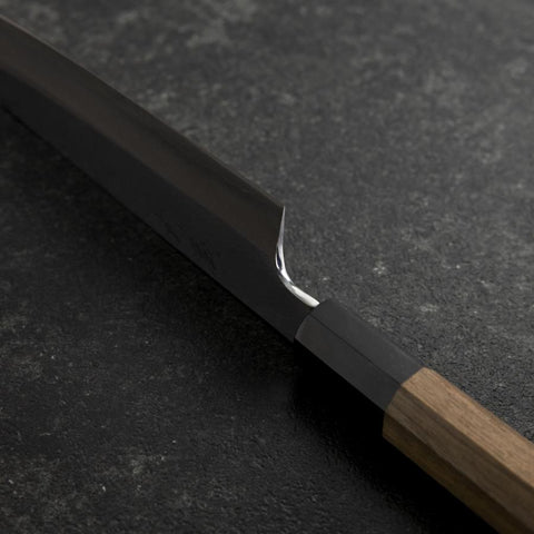 Bunka Silver Steel #3 Poliert Büffelhorn und Walnussholz Griff 170mm-[Musashi]-[Japan-Küchenmesser]