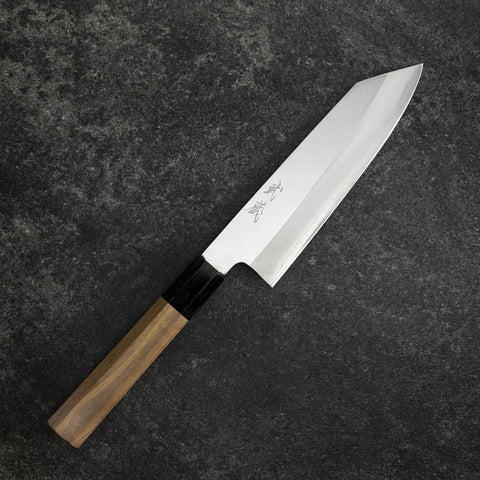 Bunka Silver Steel #3 Poliert Büffelhorn und Walnussholz Griff 170mm-[Musashi]-[Japan-Küchenmesser]