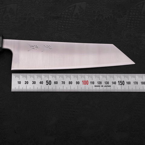 Bunka Silver Steel #3 Poliert Grüner Urushi Griff 170mm-[Musashi]-[Japan-Küchenmesser]
