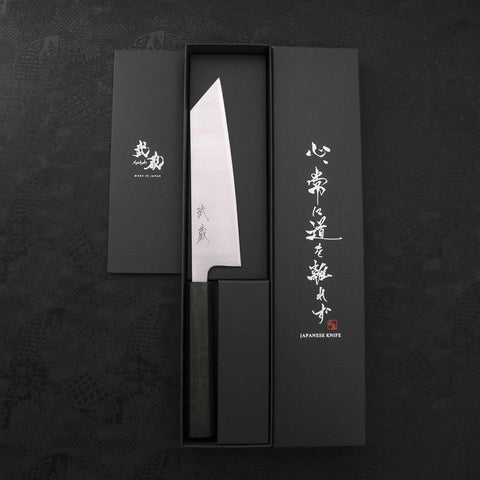 Bunka Silver Steel #3 Poliert Grüner Urushi Griff 170mm-[Musashi]-[Japan-Küchenmesser]