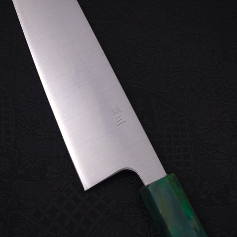 Bunka Silver Steel #3 Poliert Ozeanplastik Grüner Griff 170mm-[Musashi]-[Japan-Küchenmesser]
