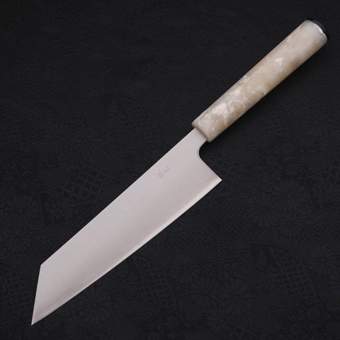 Bunka Silver Steel #3 Poliert Ozeanplastik Weißer Mix Griff 170mm-[Musashi]-[Japan-Küchenmesser]