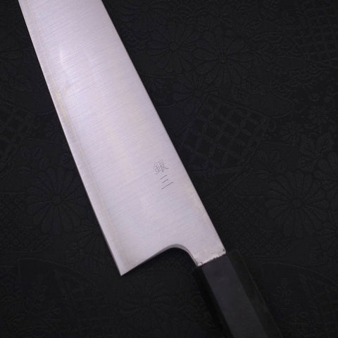 Bunka Silver Steel #3 Polished Ocean Black Handle 170mm