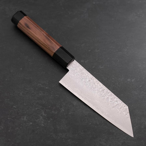 Bunka Silver Steel #3 Tsuchime Damast Walnussholz Griff 150mm-[Musashi]-[Japan-Küchenmesser]
