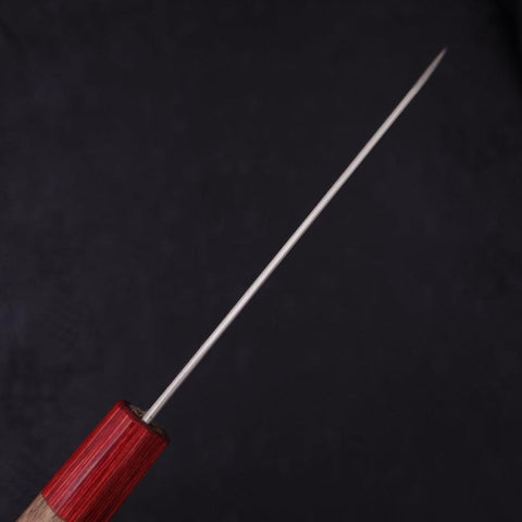 Bunka Silver Steel #3 Wellen Nickel Damast Roter Walnussholz Griff 170mm-[Musashi]-[Japan-Küchenmesser]