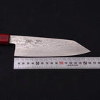 Bunka Silver Steel #3 Wellen Nickel Damast Roter Walnussholz Griff 170mm-[Musashi]-[Japan-Küchenmesser]
