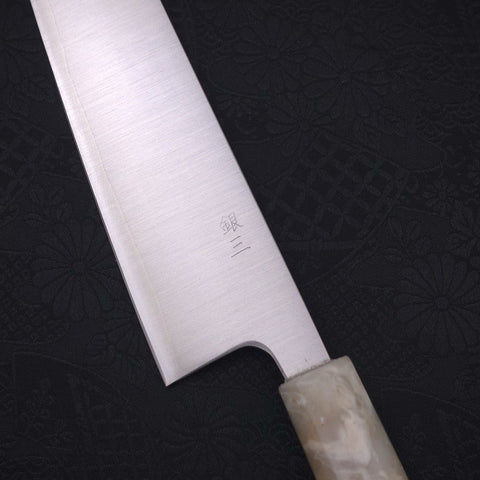 Bunka Silver Steel #3, poliert Ozeanplastik Griff in Weiß, 170mm-[Musashi]-[Japan-Küchenmesser]