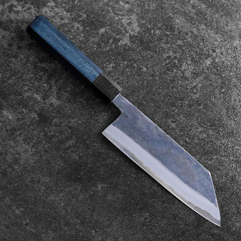 Bunka Stainless Clad Blue Super Kurouchi Blue Urushi Handle 170mm (6.7”)-[Musashi]-[Japan-Küchenmesser]