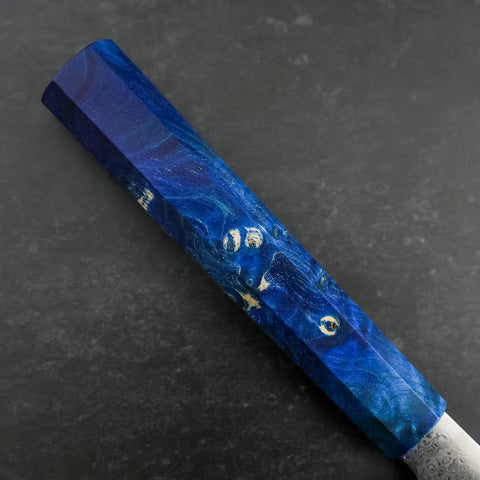 Bunka VG-10 Damascus Blue Birch Handle 180mm (7”)-[Musashi]-[Japan-Küchenmesser]