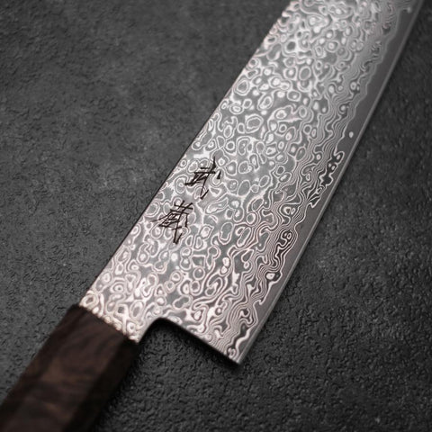 Bunka VG-10 Damascus Brown Birch Handle 165mm-[Musashi]-[Japanese-Kitchen-Knives]