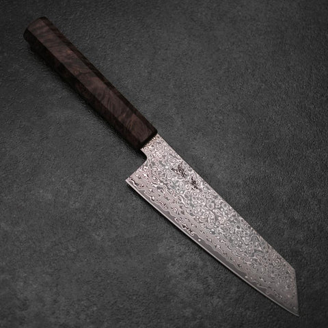 Bunka VG-10 Damascus Brown Birch Handle 165mm-[Musashi]-[Japanese-Kitchen-Knives]