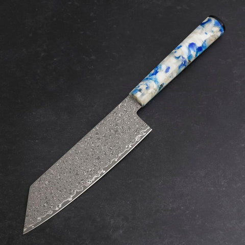 Bunka VG-10 Damascus Ocean Blue-White Mix Handle 165mm (6.5”)-[Musashi]-[Japan-Küchenmesser]