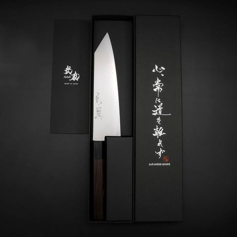 Bunka VG-10 Damascus Rosenholz Griff 180mm-[Musashi]-[Japan-Küchenmesser]