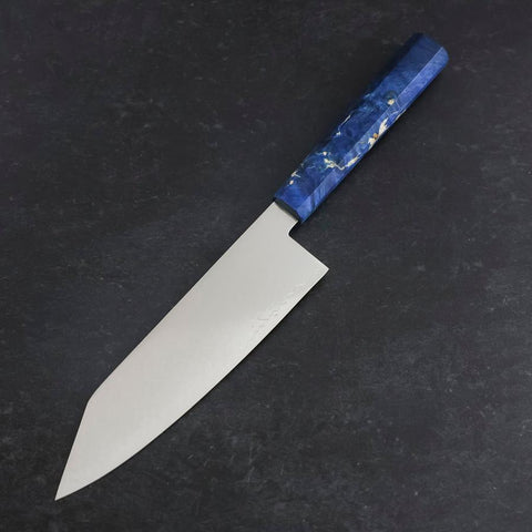 Bunka VG-10 Damast Blauer Birkengriff 180mm-[Musashi]-[Japan-Küchenmesser]