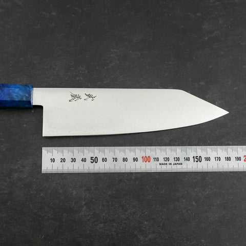 Bunka VG-10 Damast Blauer Birkengriff 180mm-[Musashi]-[Japan-Küchenmesser]