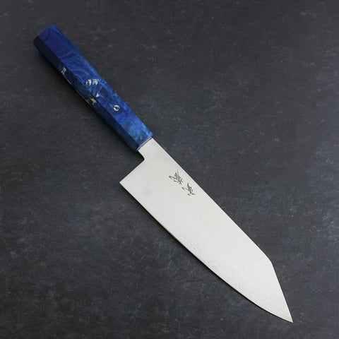 Bunka VG-10 Damast Blauer Birkengriff 180mm-[Musashi]-[Japan-Küchenmesser]
