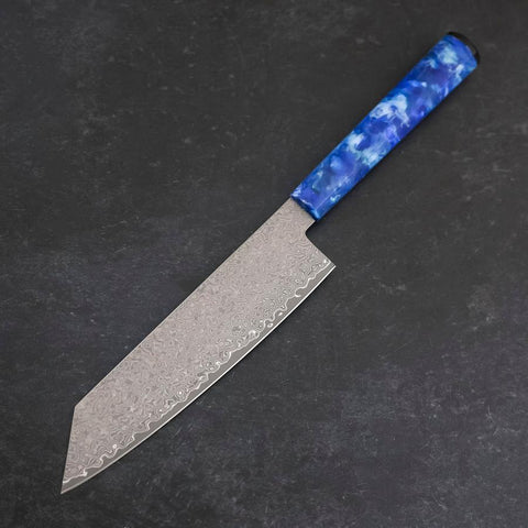 Bunka VG-10 Damast Blauer Ozeanplastik Griff 180mm-[Musashi]-[Japan-Küchenmesser]