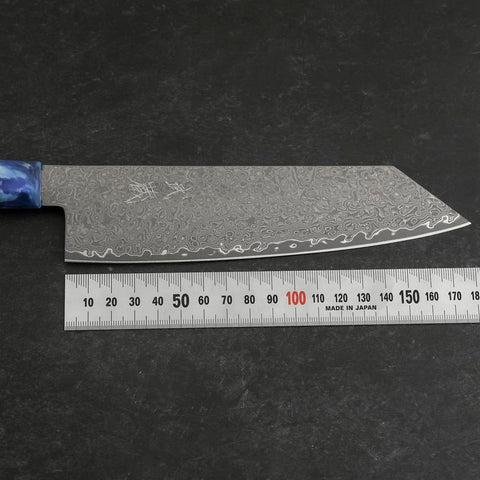 Bunka VG-10 Damast Blauer Ozeanplastik Griff 180mm-[Musashi]-[Japan-Küchenmesser]