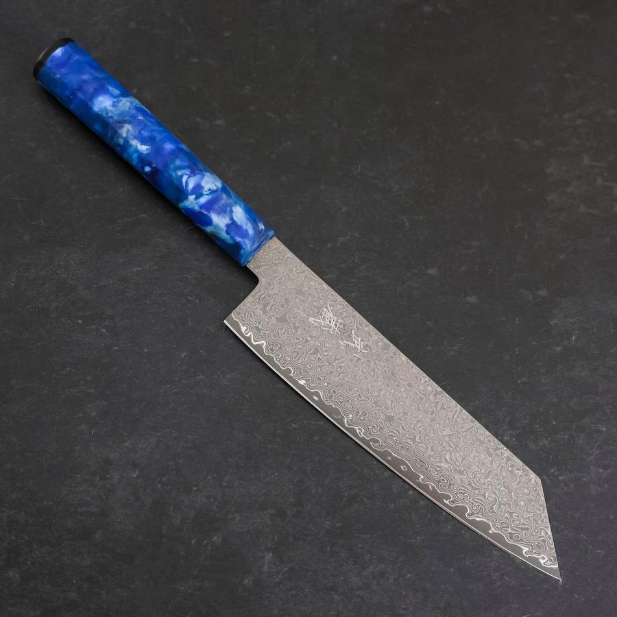 Bunka VG-10 Damast Blauer Ozeanplastik Griff 180mm-[Musashi]-[Japan-Küchenmesser]
