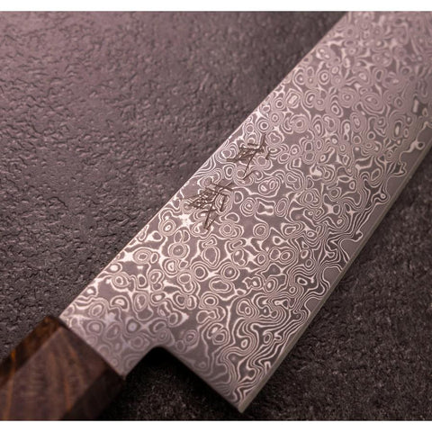 Bunka VG-10 Damast Brauner Birkenholz Griff 180mm-[Musashi]-[Japan-Küchenmesser]