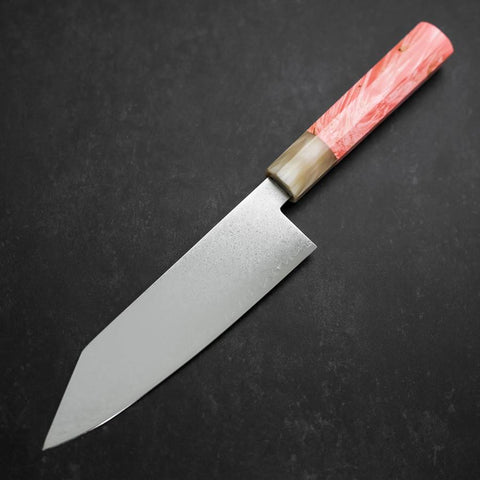 Bunka VG-10 Damast Büffelhorn und Ahorn Griff in Dunklem Rosa 180mm-[Musashi]-[Japan-Küchenmesser]