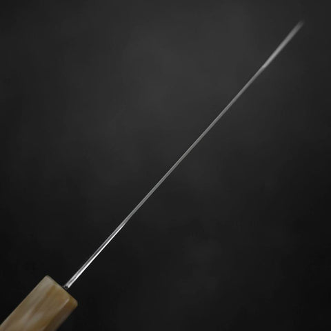 Bunka VG-10 Damast Büffelhorn und Ahorn Griff in Dunklem Rosa 180mm-[Musashi]-[Japan-Küchenmesser]