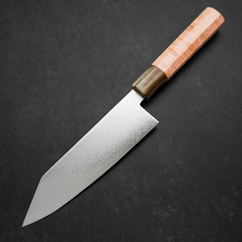 Bunka VG-10 Damast Büffelhorn und Ahorn Griff in Hellem Rosa 180mm-[Musashi]-[Japan-Küchenmesser]