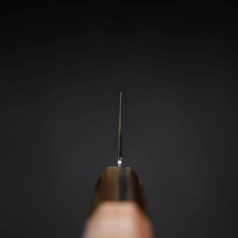 Bunka VG-10 Damast Büffelhorn und Ahorn Griff in Hellem Rosa 180mm-[Musashi]-[Japan-Küchenmesser]
