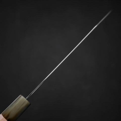 Bunka VG-10 Damast Büffelhorn und Ahorn Griff in Hellem Rosa 180mm-[Musashi]-[Japan-Küchenmesser]