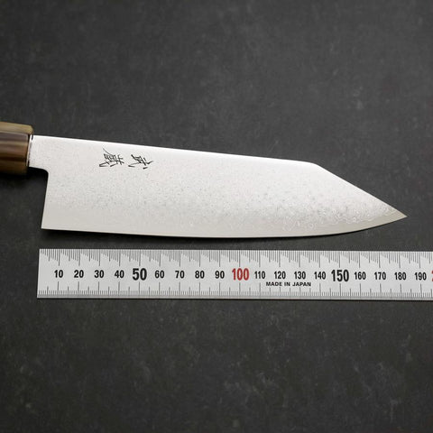 Bunka VG-10 Damast Büffelhorn und Ahorn Griff in Hellem Rosa 180mm-[Musashi]-[Japan-Küchenmesser]