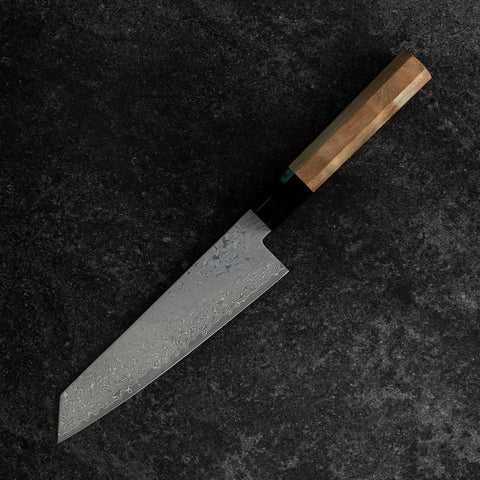 Bunka VG-10 Damascus Buffalo Walnut Handle 180mm (7”)-[Musashi]-[Japanese-Kitchen-Knives]